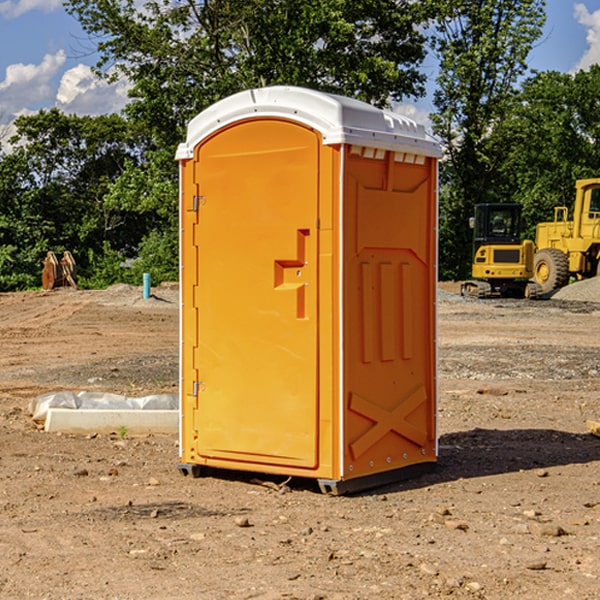 how often are the porta potties cleaned and serviced during a rental period in Dow City Iowa